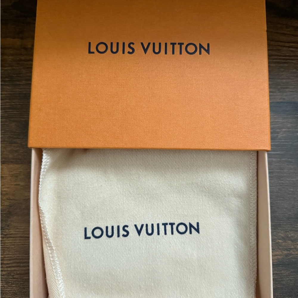 Louis Vuitton Orange Box with Blue Monogram Wallet - Picture 5 of 6